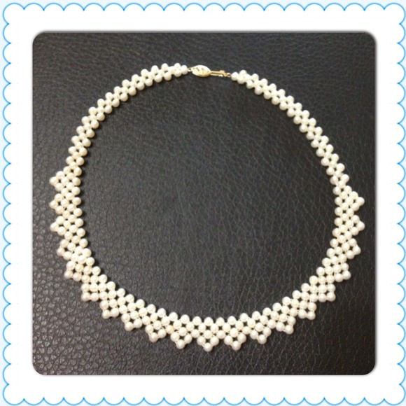 💢@caroleadams🌺14K clasp & Genuine pearl choker