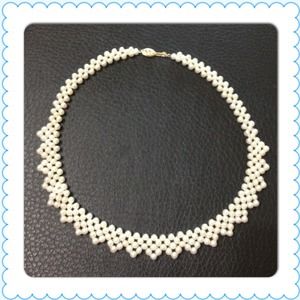 💢@caroleadams🌺14K clasp & Genuine pearl choker