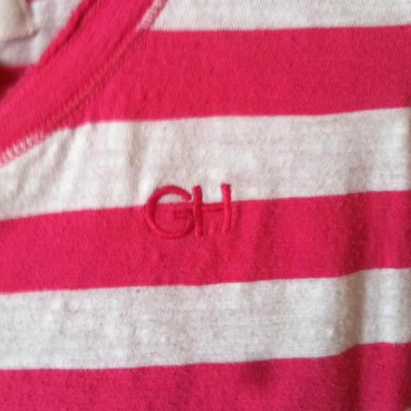 Pink striped gilly hicks 3/4th sleeved shirt - Picture 2 of 3