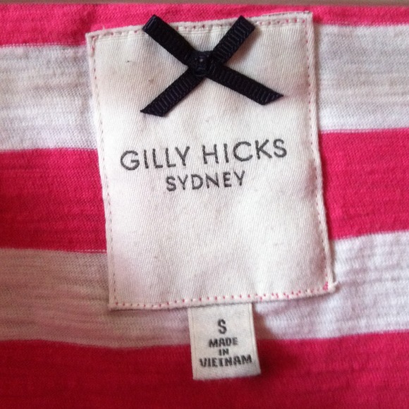 Pink striped gilly hicks 3/4th sleeved shirt - Picture 3 of 3