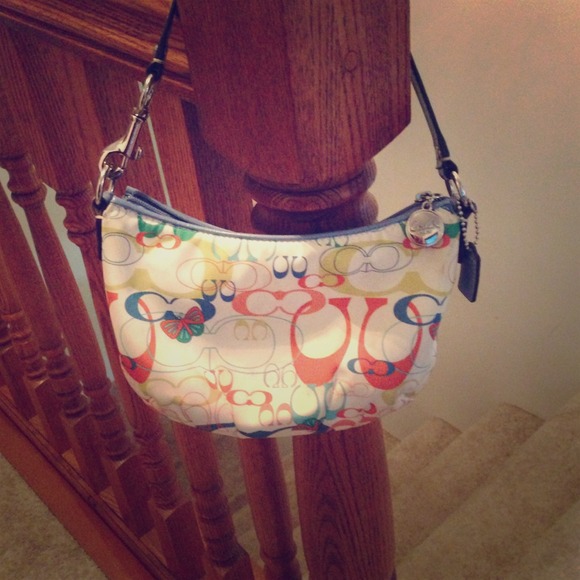 Coach small signature butterfly bag