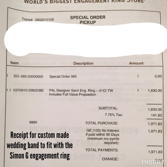 Simon G Wedding Ring Set - Picture 4 of 4