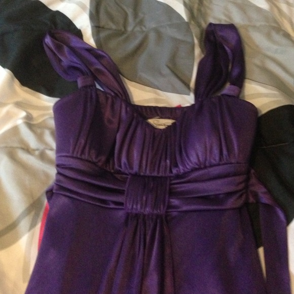 Silky purple dress