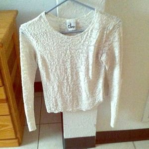 White Lacey top