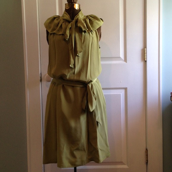 Green Silk Anthropologie Dress