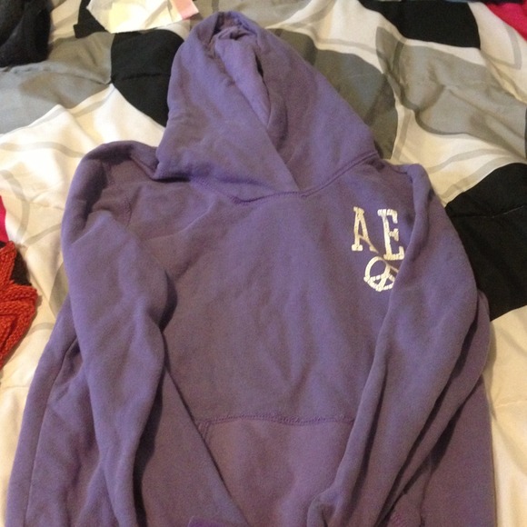 Purple americn eagle hoodie