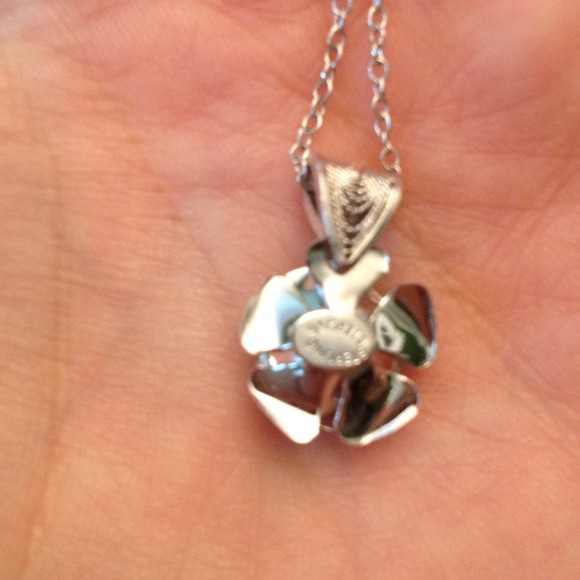 Sterling and jade flower🌅 - Picture 2 of 4