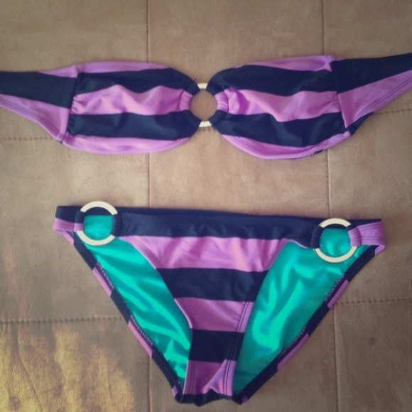 Purple and black Xhilaration bikini