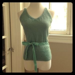Banana Republic Mint Sweater Tank with Bow Tie