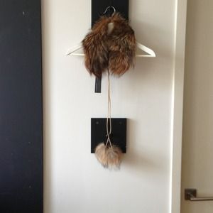 Real fur collar new with tags