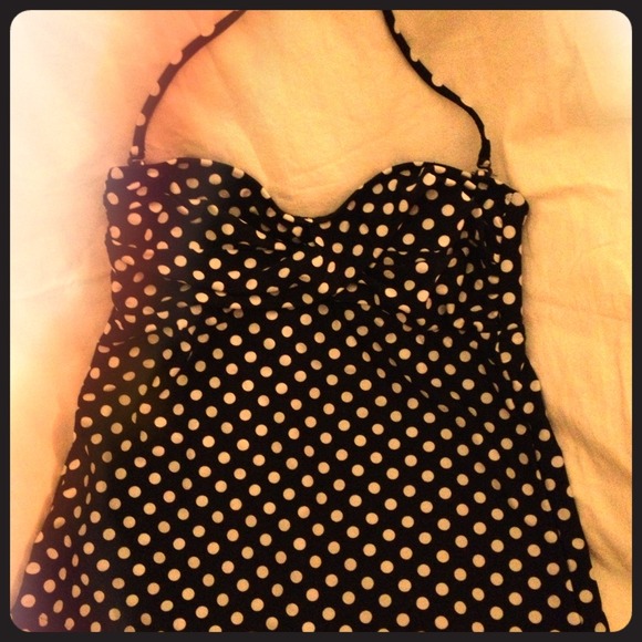 SALE! Polka dot tankini top - no bottom, sz M