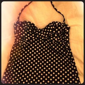 SALE! Polka dot tankini top - no bottom, sz M