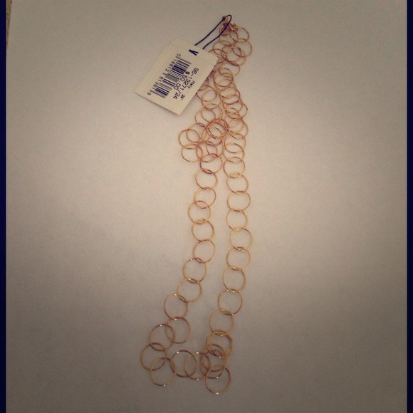 Gold hoop necklace