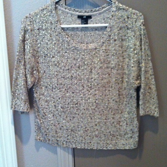 Cropped Gold H&M Sweater