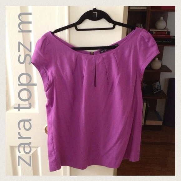 Zara Tops - Zara fuschia/pink poly/rayon top M