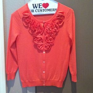 Coral JCrew Wool Sweater