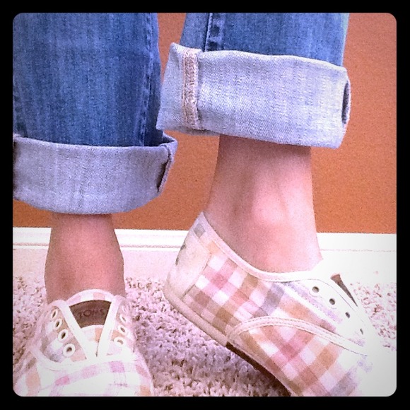 TOMS Gingham Cordones