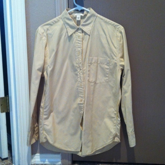 Mustard Yellow Pinstripe JCrew