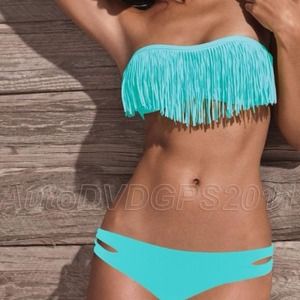 Mint fringe bikini!