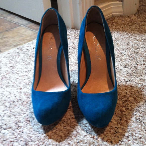 Suede Leather Teal Aldo Pumps