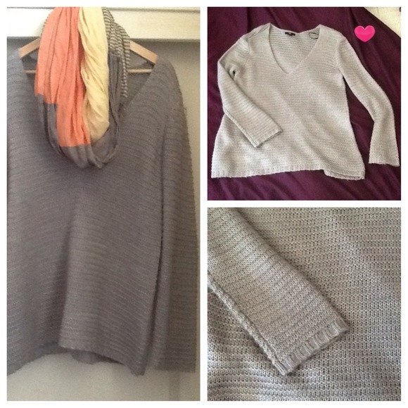H&M Sweaters - Gray over sized knit sweater