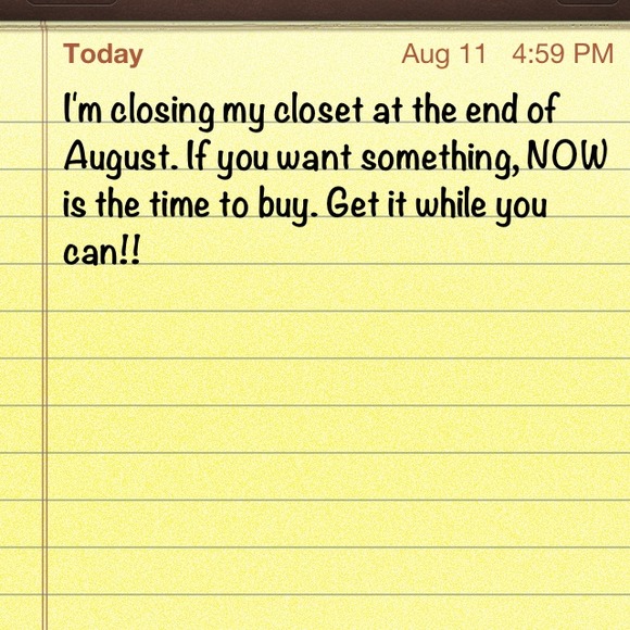 CLOSING THE END OF AUGUST