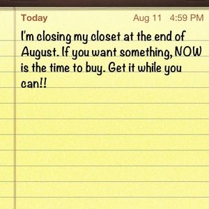 CLOSING THE END OF AUGUST