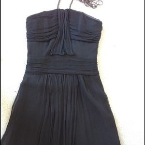 REDUCED- Seduce black silk cocktail dress -LBD