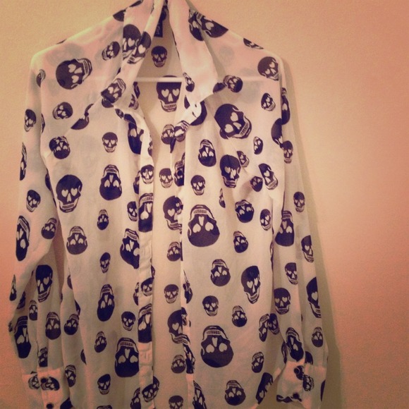 Skull button down.