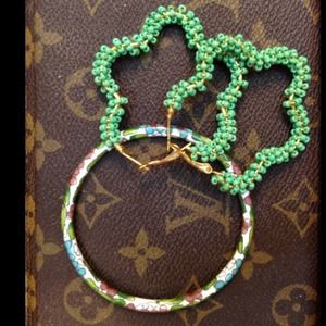 Enamel Bangle & Earring Set