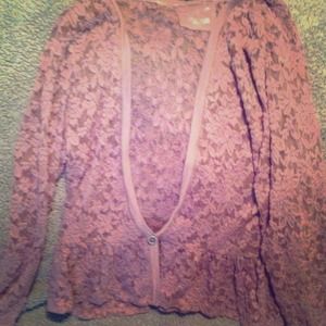 LACED CARDIGAN