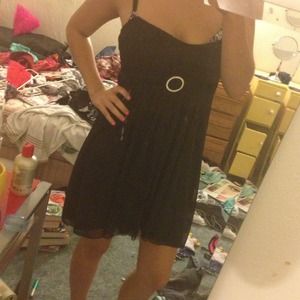 Black Ruby Rox dress. Strapless with back bow