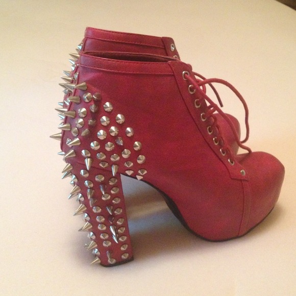 Brand new never worn spiked booties