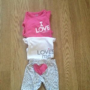 Sold!!! Lot of 2 onesies and 1 pair pants- newborn