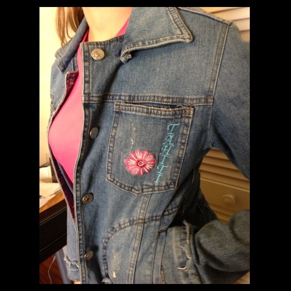 💟Host Pick💟 Sportsaff Denim Embroidered Jacket