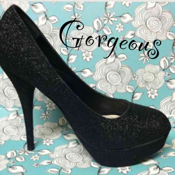 Glittered black Heels