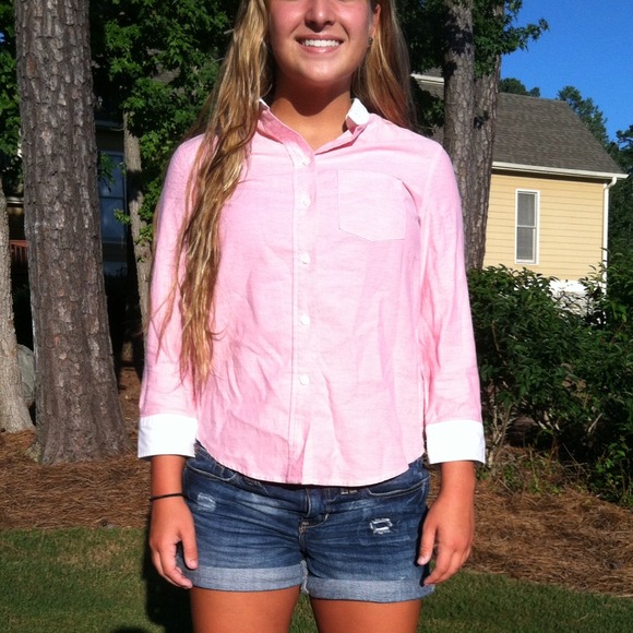Pink/White Button Down