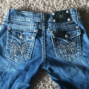 Miss me jeans butterfly pocket