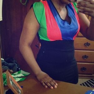 SOLD Mindi color block dress💙💚🍑