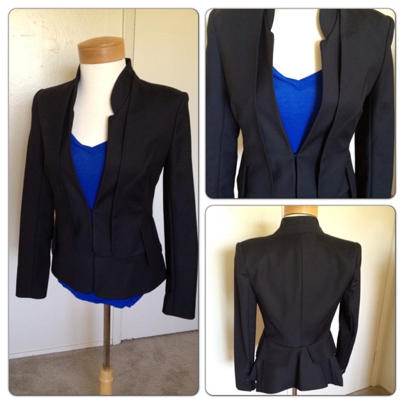 ❌UNAVAILABLE ❌L.A.M.B. Black Silk Tuxedo Blazer - Picture 3 of 4
