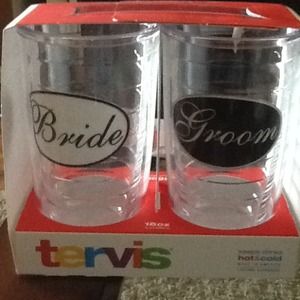 , bride/groom tervis cups