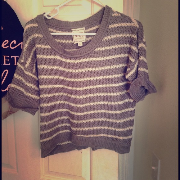 Knit sweater.