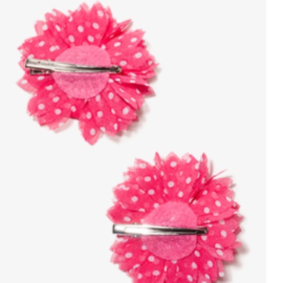 💕Pink Dot Hair Clips💕 - Picture 2 of 2