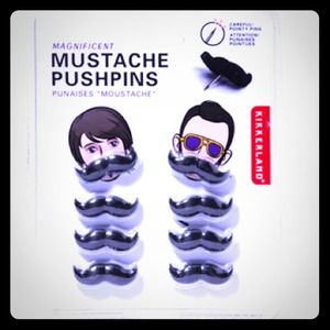 Mustache Pushpins! NEW👨
