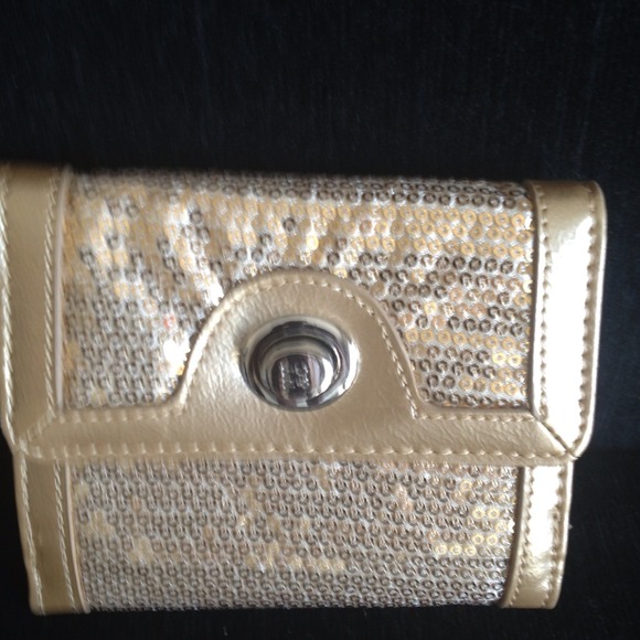 Gold Sequin Wallet