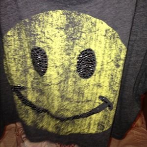 Gray top with smiley face on it.Great condition!