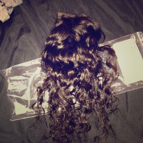 ❌Sold❌ Virgin Brazilian curly lace closure 14inch