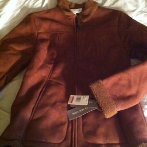 Brown leather jacket
