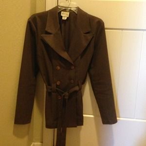 Chocolate double breasted jacket