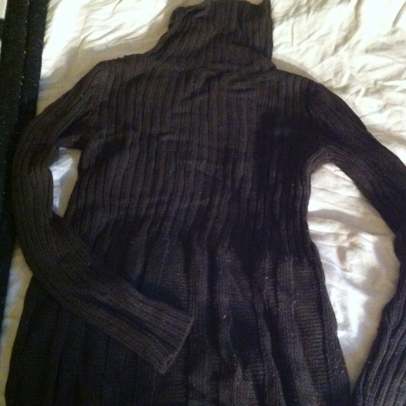 Chocolate brown turtleneck sweater